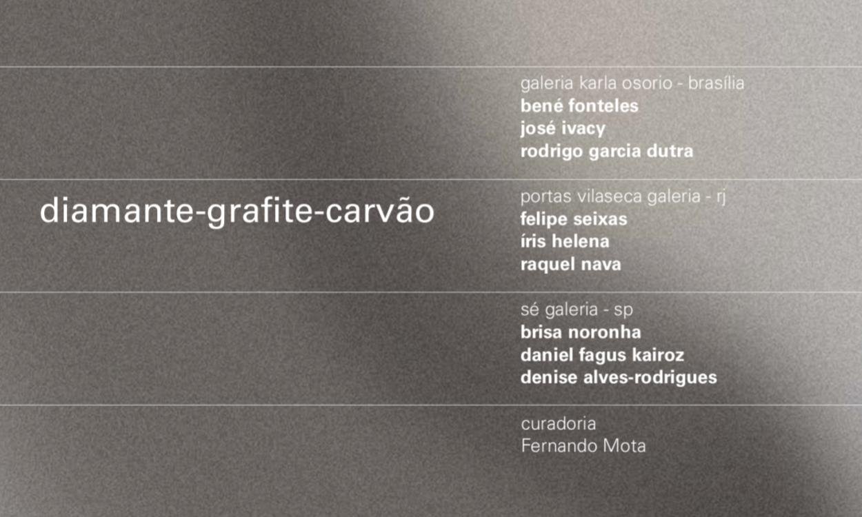 GALLERY WEEK 2021: “DIAMANTE-GRAFITE-CARVÃO” NO ESPAÇO FONTE