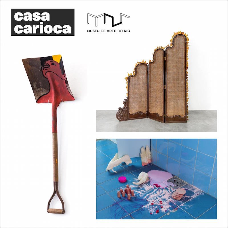 MANO PENALVA, MULAMBÖ E RAQUEL NAVA NA EXPOSIÇÃO “CASA CARIOCA”, NO MUSEU DE ARTE DO RIO (MAR)